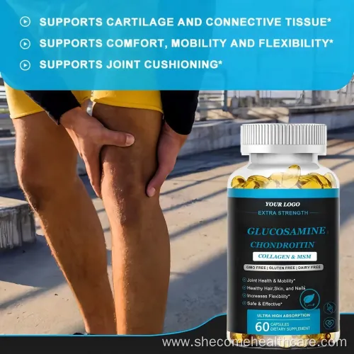 Joint Support Supplement Capsules with Collagen and Black Pepper